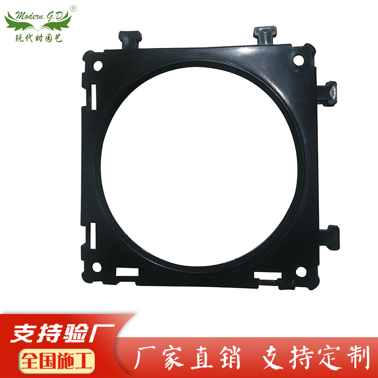 小卡板立体绿化塑料造型卡盆小黑塑料花柱花球配套组合小卡板