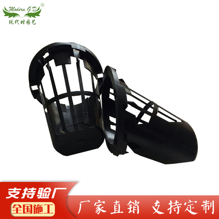厂家生产黑色塑料蓄水卡盆立体绿化蓄水储水小黑花盆卡盆