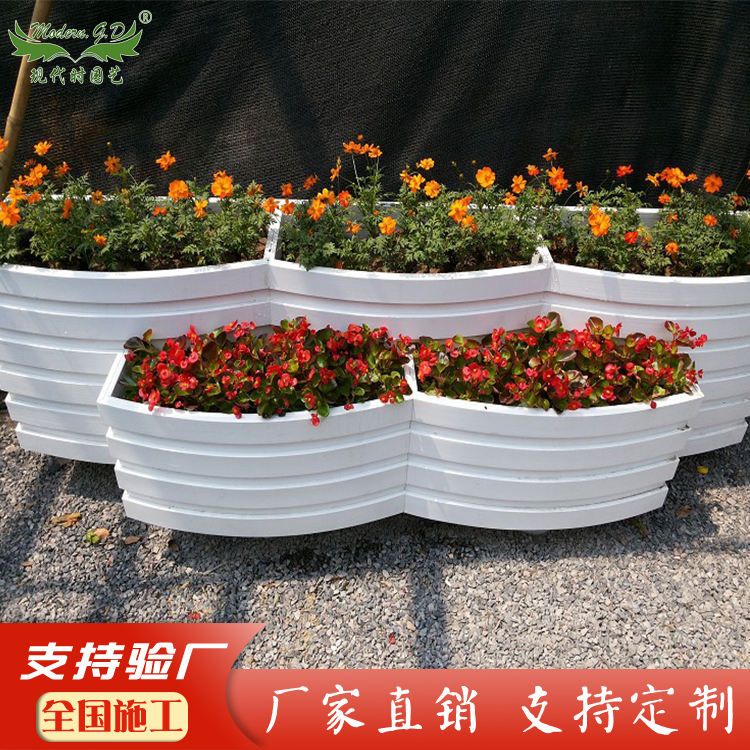 广场公园园艺花槽/园林市政道路种植盆/道路景观组合绿化花箱