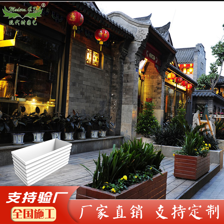 长方形铝合金花箱/仿木纹红木色高档道路装饰道路花箱/厂家直销