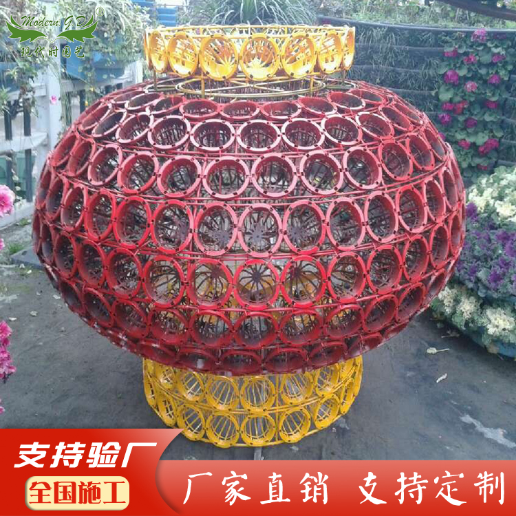 大灯笼植物造型立体绿化垂直园艺花卉造型室外绿植景观造型