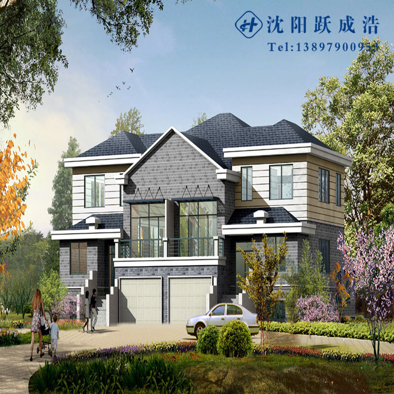 欧美豪华轻钢住宅 创意轻钢集成别墅环保优质 轻型钢结构房屋