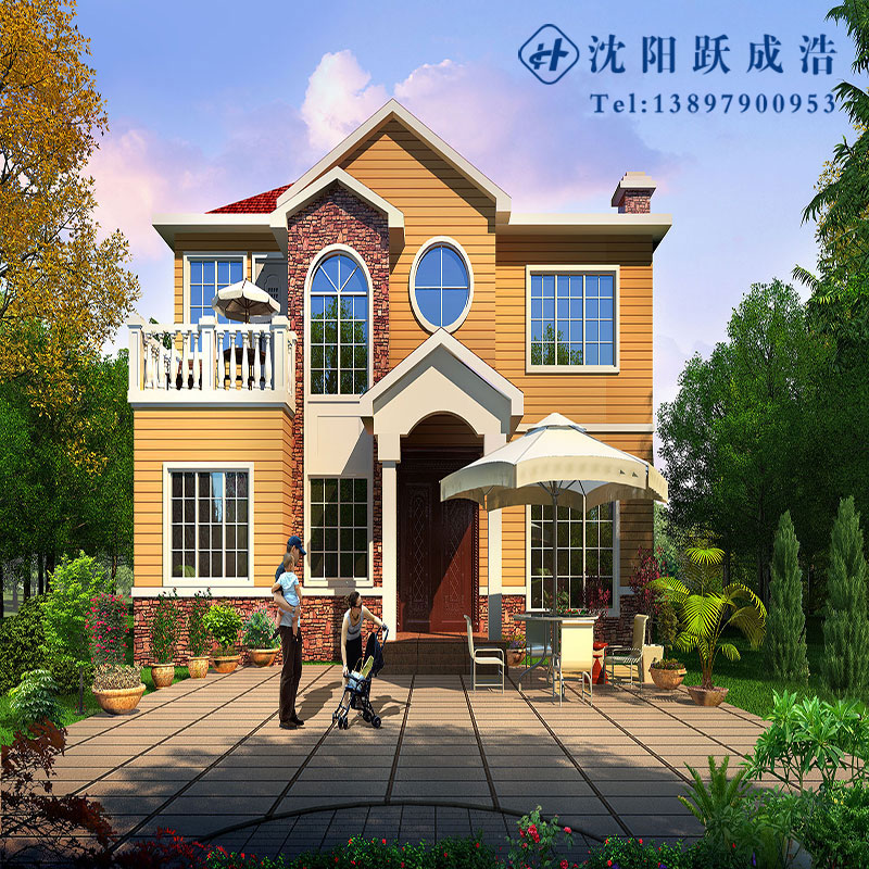 建筑定制  度假村  旅游区轻钢结构房屋  小别墅  网红住人轻钢别墅设计