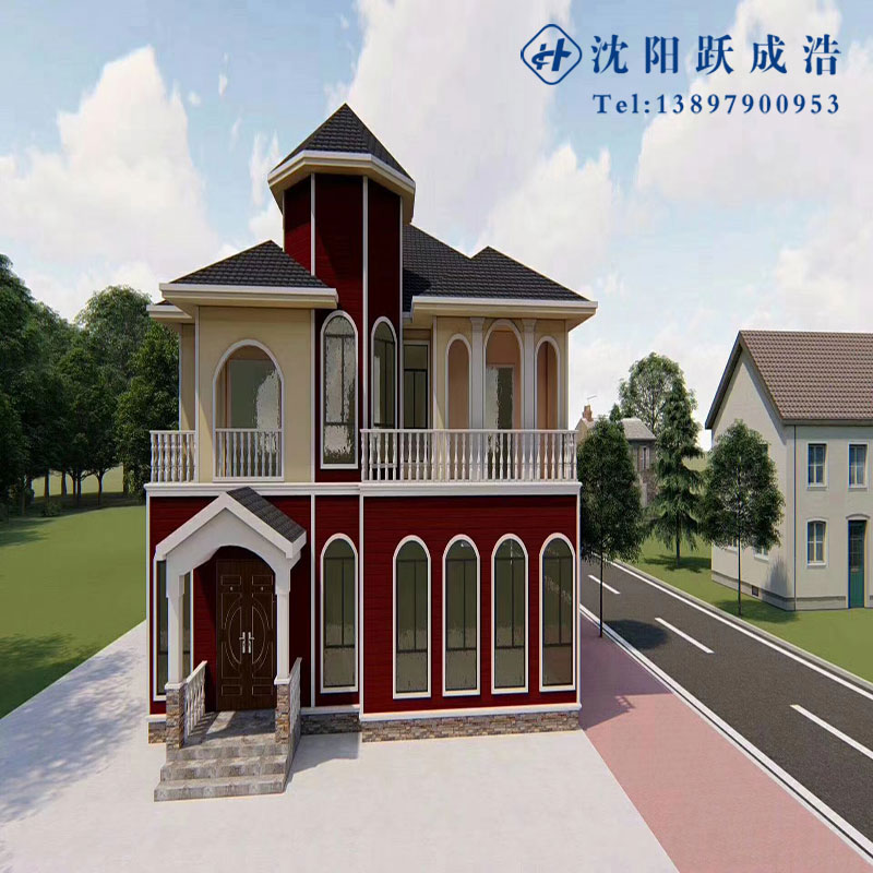 防水防晒轻钢房屋 旅游度假生态庄园轻钢别墅钢结构房屋