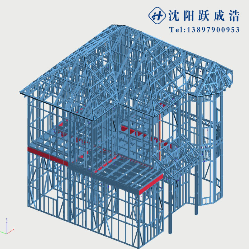 3d龙骨设计图 直观了解别墅构造设计图纸全套  一站式供应