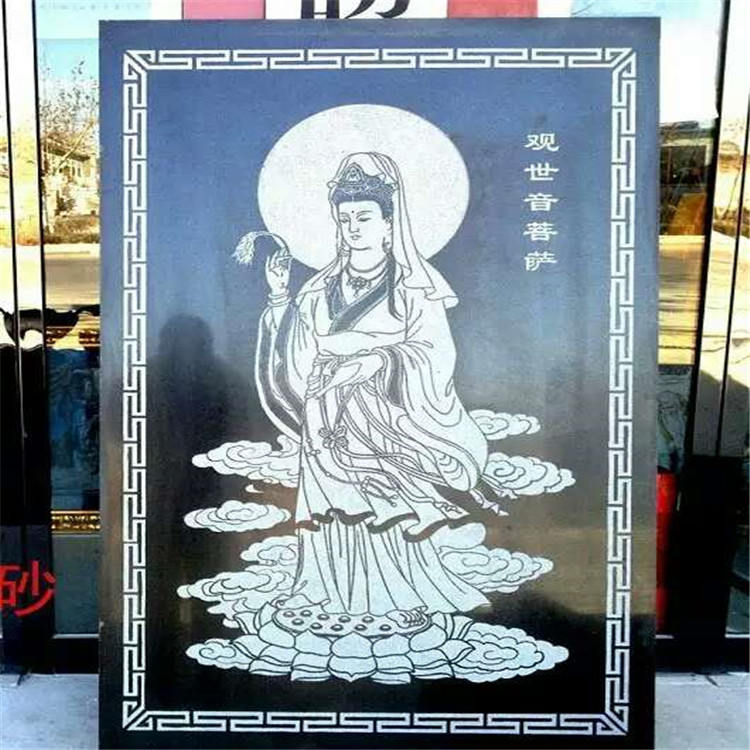 石材影雕  大理石雕刻 刻画 山水风景影雕画