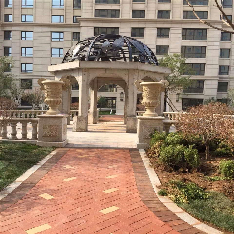 石雕凉亭 欧式凉亭 石凉亭 六角凉亭 石凉亭价格