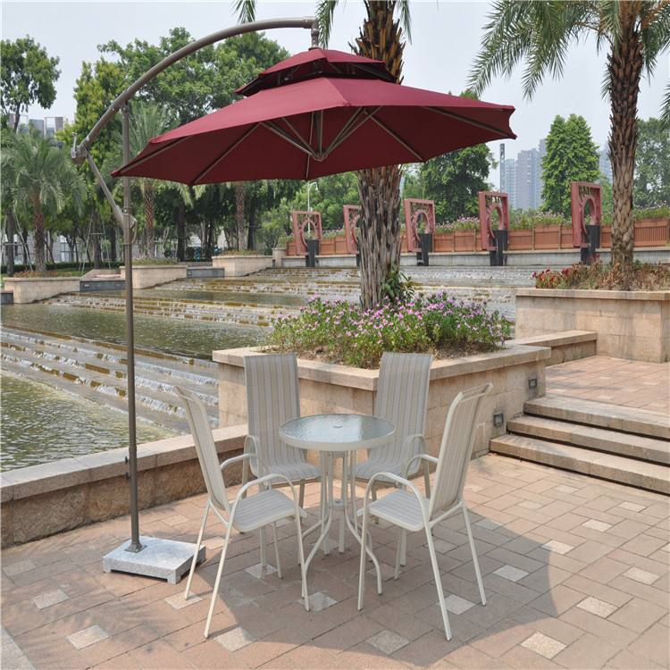 广告侧壁吊伞批发 沈阳户外中柱伞 香蕉边柱侧立太阳伞定做工厂