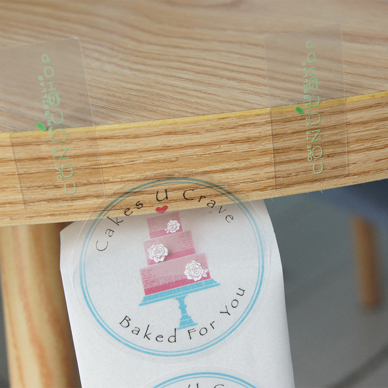 透明不干胶标签定做pvc商标logo贴纸vinyl不干胶标签