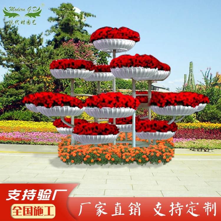 火炬立体花架景观花架道路立体种植花槽花箱景观花架花器花盆厂家