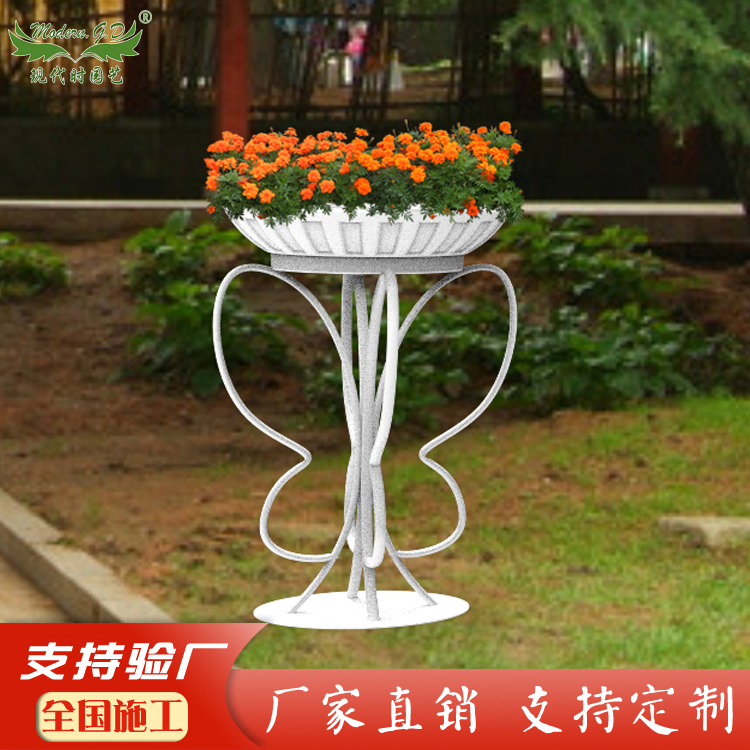 蝴蝶景观街景装饰落地式立体花器空中多层花盆蓄水户外厂家直销