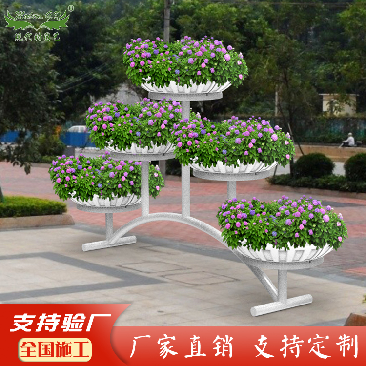 彩虹桥立体花架铁艺室外花架 公园花架 广场花架 市政景观花架