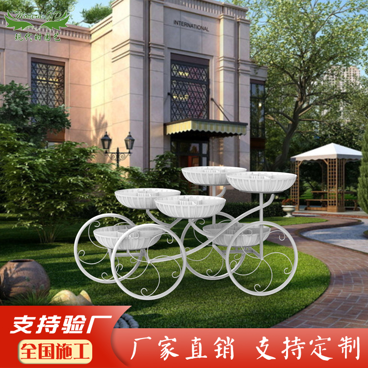 热销/浪漫旅行/户外落地花架/铁艺组合花器/自行车种花造型