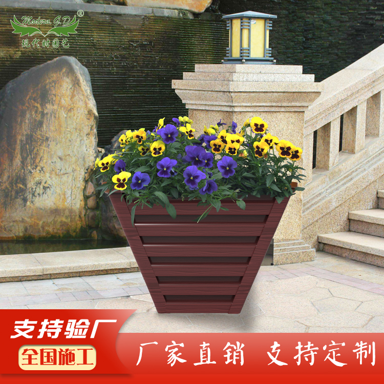 时尚钻石铝合金道路景观铝合金花箱园艺花箱组合花箱种植槽厂家