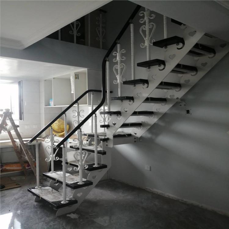 爱尔家 钢木楼梯施工安装 家用钢木楼梯定制