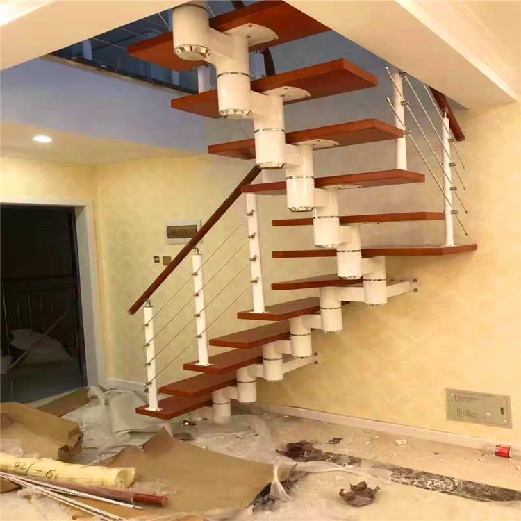 爱尔家 阁楼复式楼梯 钢木楼梯施工安装 加工定做