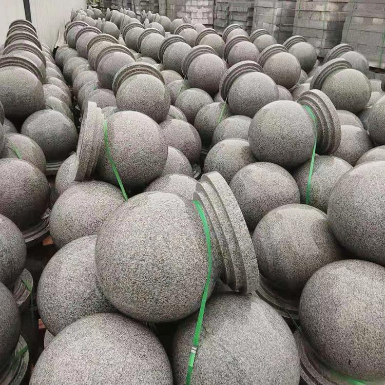 挡车球批发定制 挡车石球价格 挡车石柱 沈阳石材石料批发