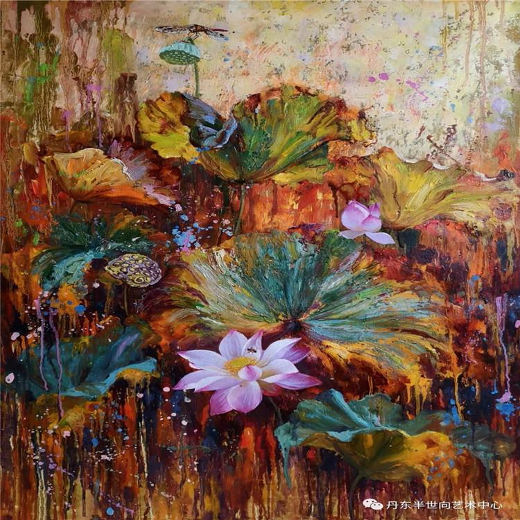 朝鲜画 朝鲜油画价格 郑哲镇（功勋艺术家）《新生》100X66    