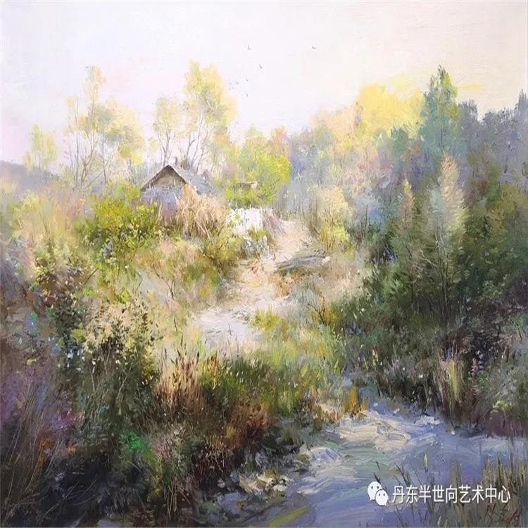 朝鲜画 朝鲜油画价格 朴孝成（人民艺术家）《岁月静好》90x56