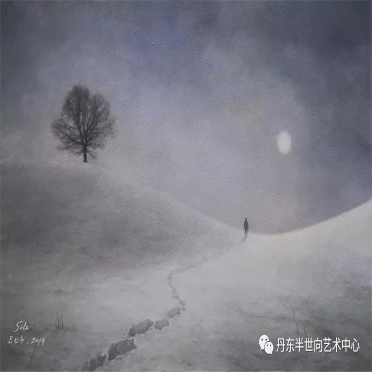 朝鲜画 朝鲜油画价格 柳尚赫 (一级画家) 《梦与远方》68x42