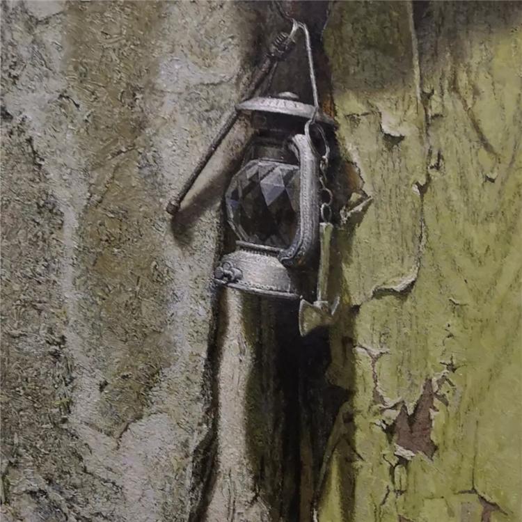 朝鲜画 朝鲜油画拍卖 崔春南（功勋艺术家）《岁月如梭》68x32