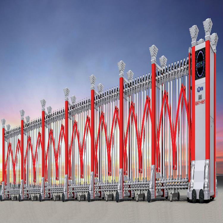 电动伸缩门 工厂学校幼儿园安全伸缩门 铝合金伸缩门 不锈钢伸缩门 伸缩门