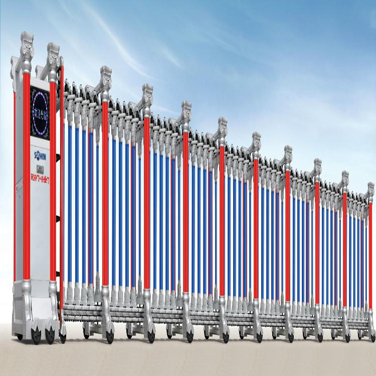 沈阳电动伸缩门 白钢伸缩门 铝合金伸缩门 高档电动伸缩门 报价合理 价格优惠