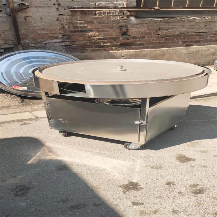 自动旋转锅贴机 四合面大饼转锅 玉米烤饼炉 一键启动操作简单