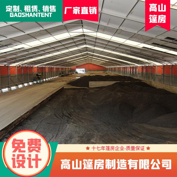 仓储篷房搭建 人字篷房 跨度大 铝合金材质 耐用 使用寿命久