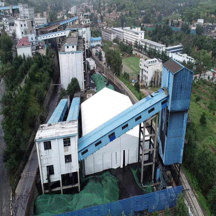 山西煤场封闭篷房，储煤场储煤棚，铝合金环保厂房搭建