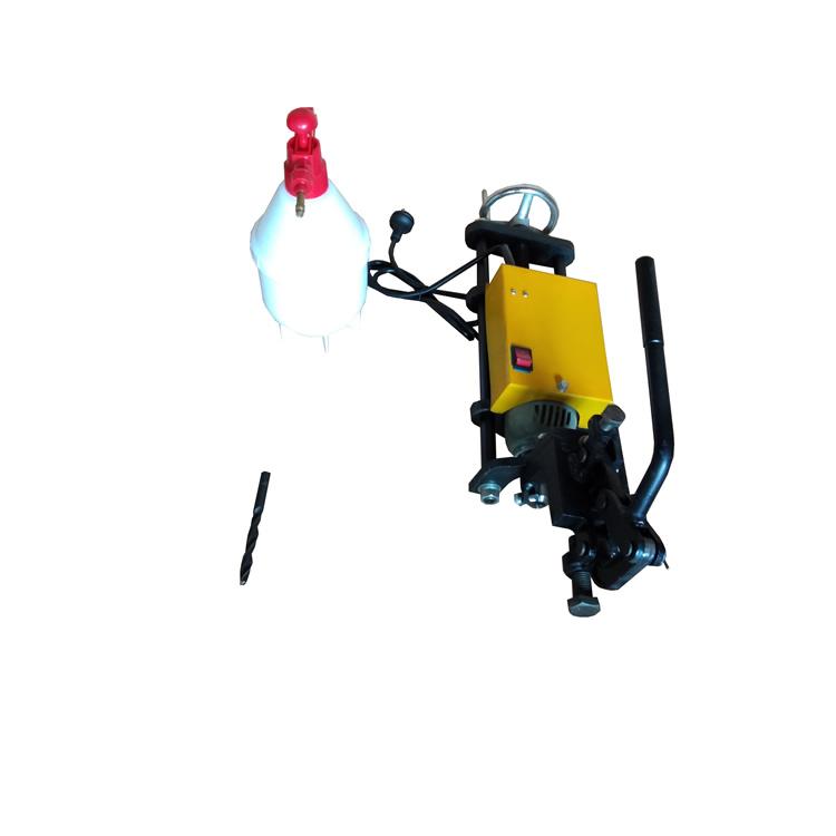 电动钢轨钻孔机厂家直销钢轨钻孔机功率大省时省力