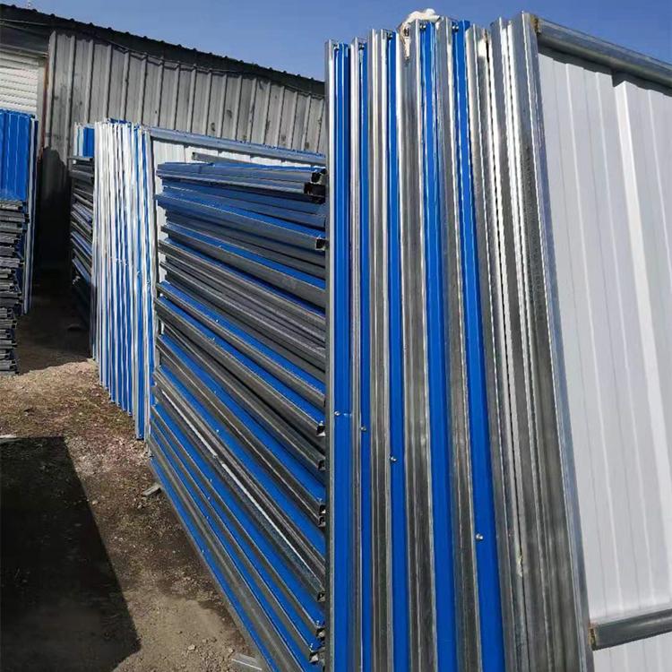 蓝色彩钢围挡租赁 沈阳市政用蓝色彩钢围挡出租