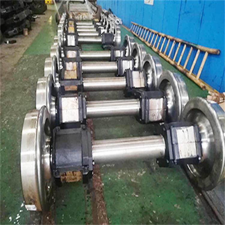 机车车辆轮对总成 铁水平板敞车电机车轮对可定制 广源供应