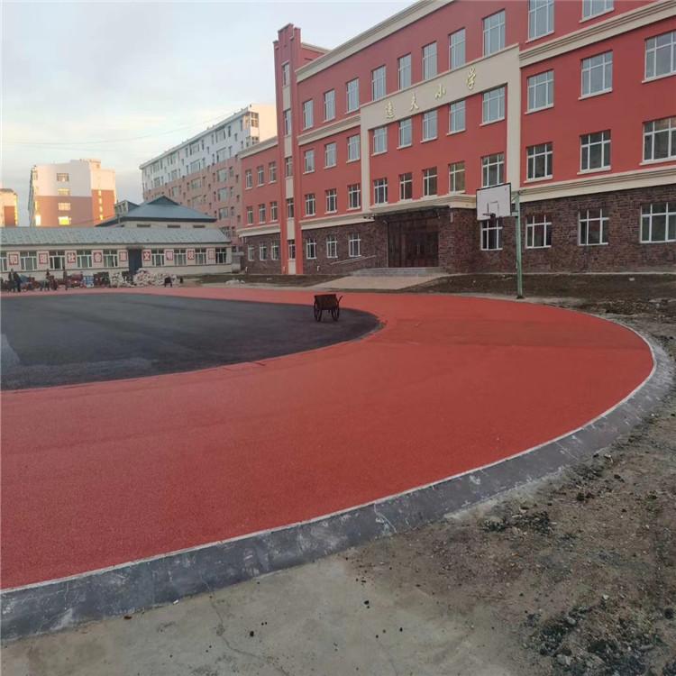 沈阳学校塑胶跑道 EPDM颗粒塑胶场地 透气型塑胶跑道施工