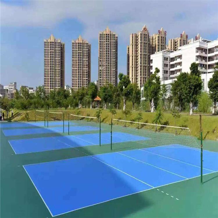 国标塑胶网球场施工 华冠体育施工 专业承接工程