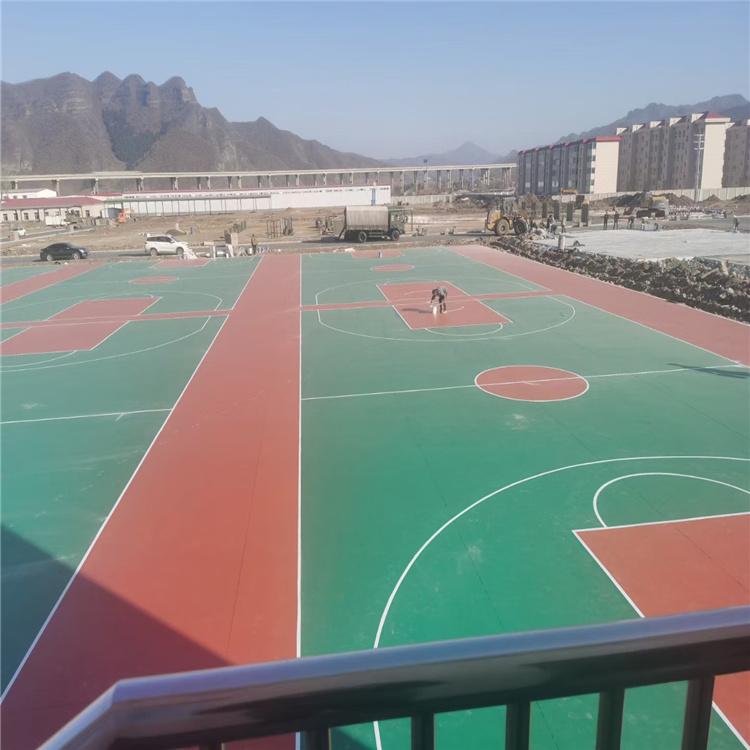 丙烯酸篮球场地 新国标球场材料 赛事专用环保材料可勘察定制颜色