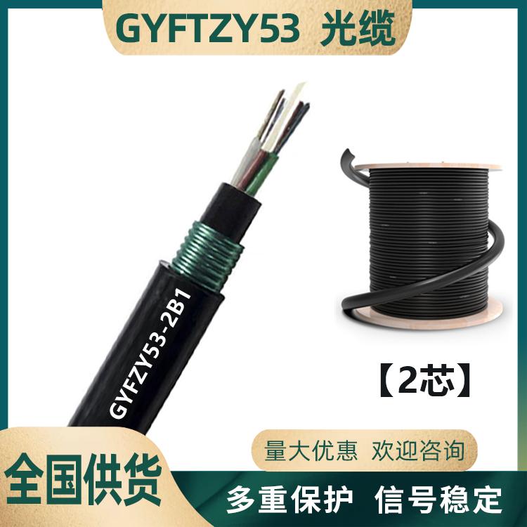 GYFTZY53-2B1光缆 防鼠咬 GYFTZY53非金属阻燃重铠地埋直埋光缆