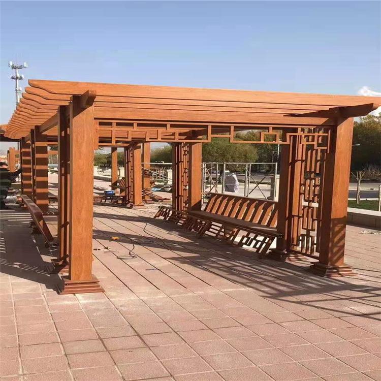 木质防腐木葡萄架 室外防腐木花架长廊 庭院爬藤花架