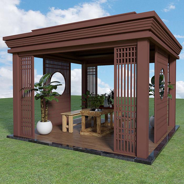 新中式凉亭 新巧铝合金凉亭厂家专业来图定制