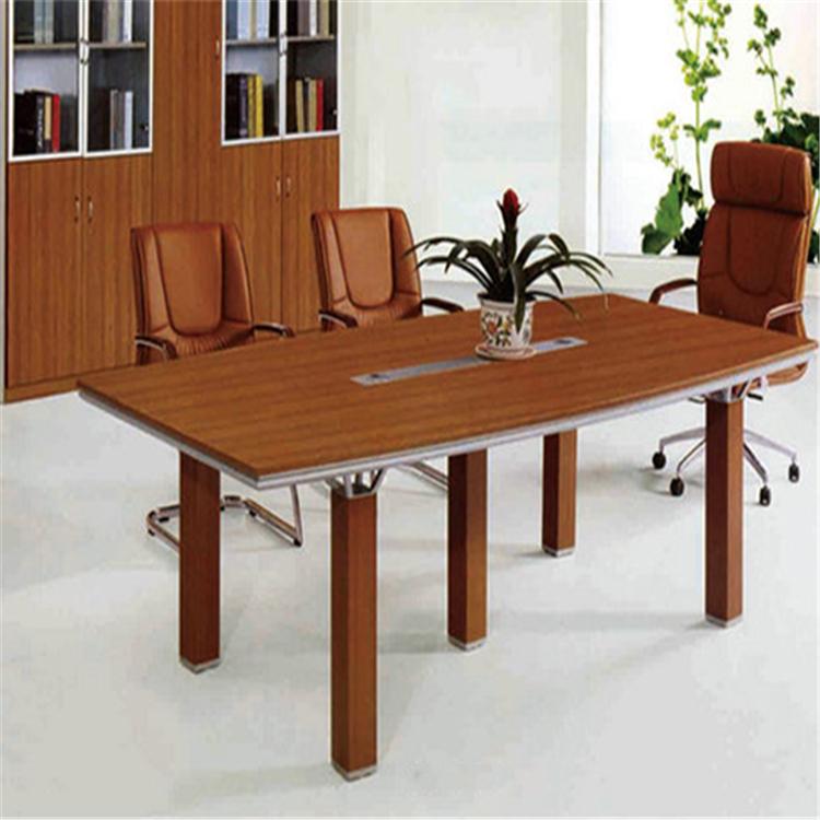 现代简约长方形会议桌  钢架简约会议桌 沈阳简约会议洽谈桌价格 