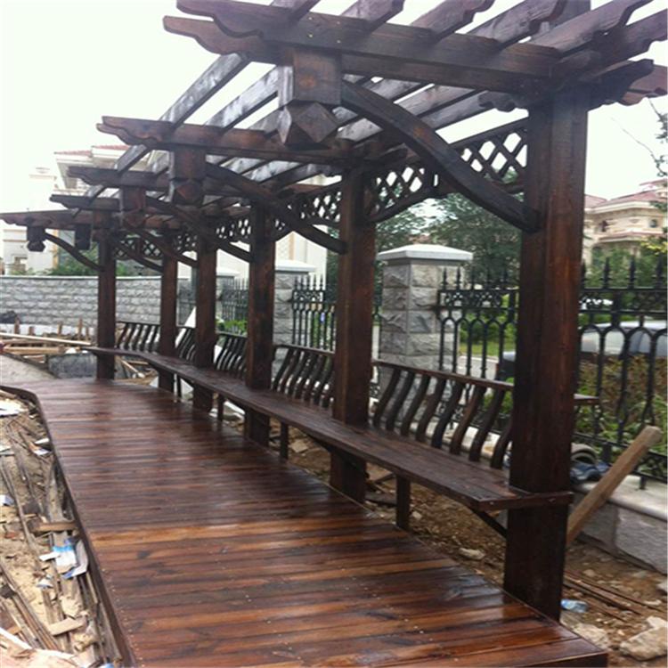 沈阳防腐木长廊架 防腐木走廊花架  葡萄架 厂家定制