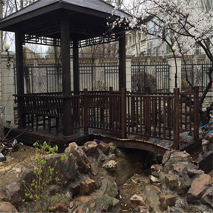 黑龙江哈尔滨 专业定做防腐木凉亭 碳化木凉亭