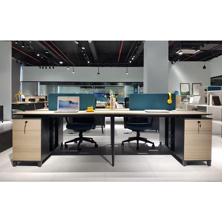 沈阳工厂职员办公桌椅组合简约现代2人4/6人工位隔断员工卡位电脑桌 