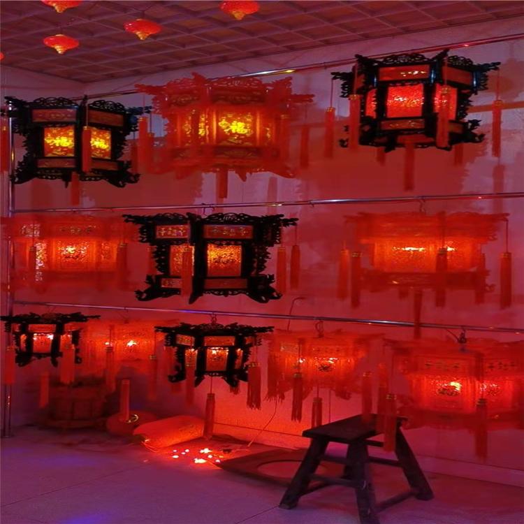 宫灯加工批发 六角龙灯 仿红木走马宫灯 灯笼批发 厂家直销