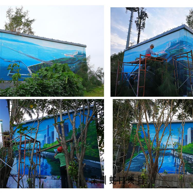 楼体彩绘 点亮城市生活 不容易褪色 施工快 苍海墙绘