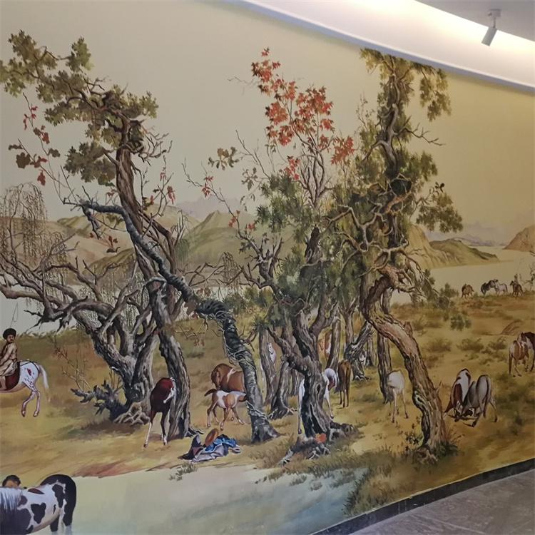 酒店彩绘 中式风格 古典有内涵 众多案例可供参考 苍海墙绘