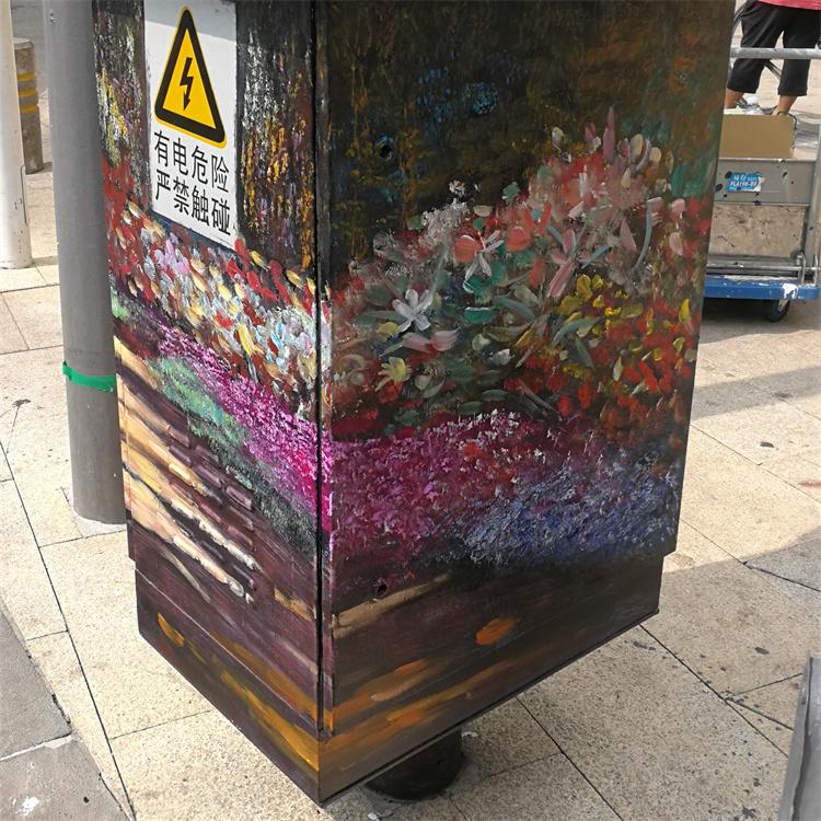 手绘涂鸦定制 户外配电箱绘画 美化城区环境 不易褪色 