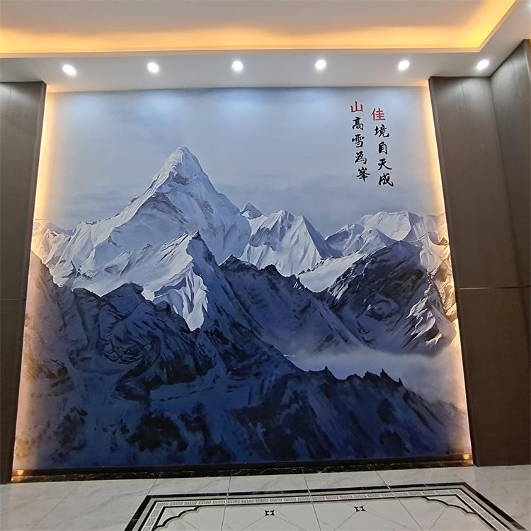 企业文化墙墙体彩绘 展现公司精神风貌 国画油画专业定制