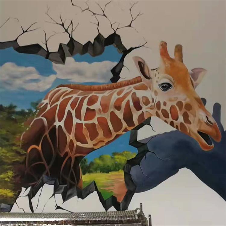 3D立体画 室外壁画涂鸦 3d画立体感手绘墙效果还原度高不褪色