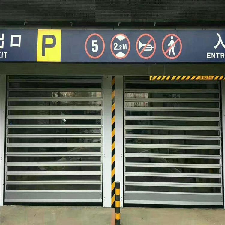 铝合金全透视快速门定制  沈阳停车场全透视快速门卷帘门厂家  